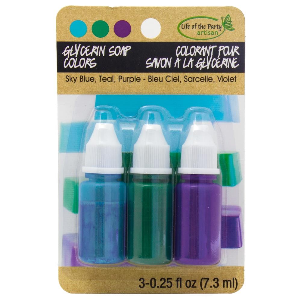 Zeepkleurstof Set Glycerine 3x9 ml Blauw Turquoise Paars