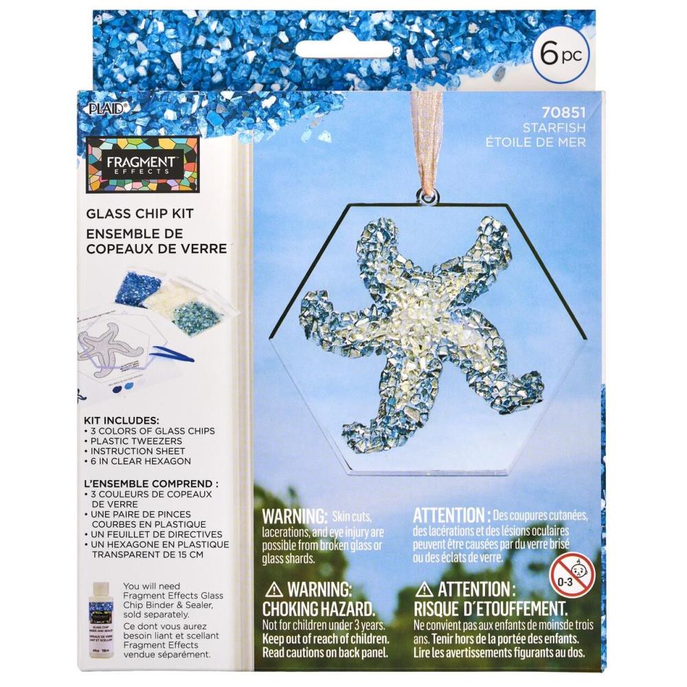 Plaid Fragment Effects Glass Chips Kit Starfish
