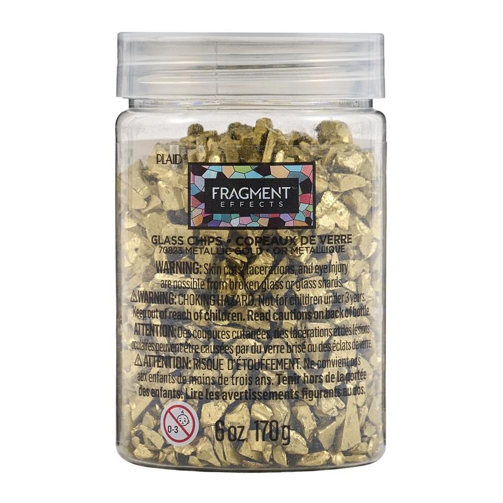 Plaid Fragment Effects Glass Chips 170gr Metallic Gold