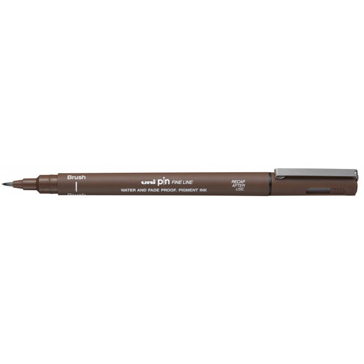 Uni Pin Fineliner Brush Pen Sepia