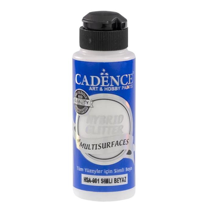 Cadence Hybrid Acrylverf Glitter Gold 120 ml White