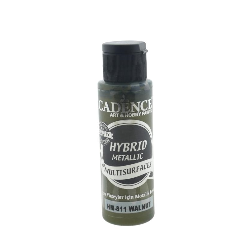 Cadence Hybrid Acrylfarbe Metallic 70 ml Walnuss