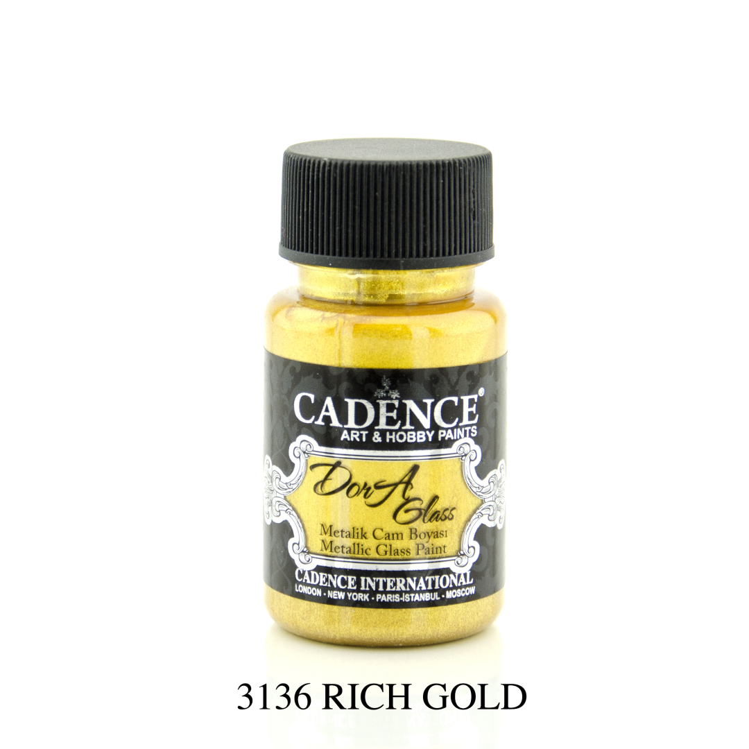 Cadence Dora Metallic Glass Paint 50 ml Rose Gold