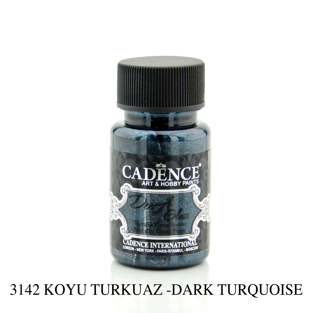 Cadence Dora Metallic Glas Verf 50 ml Turquoise