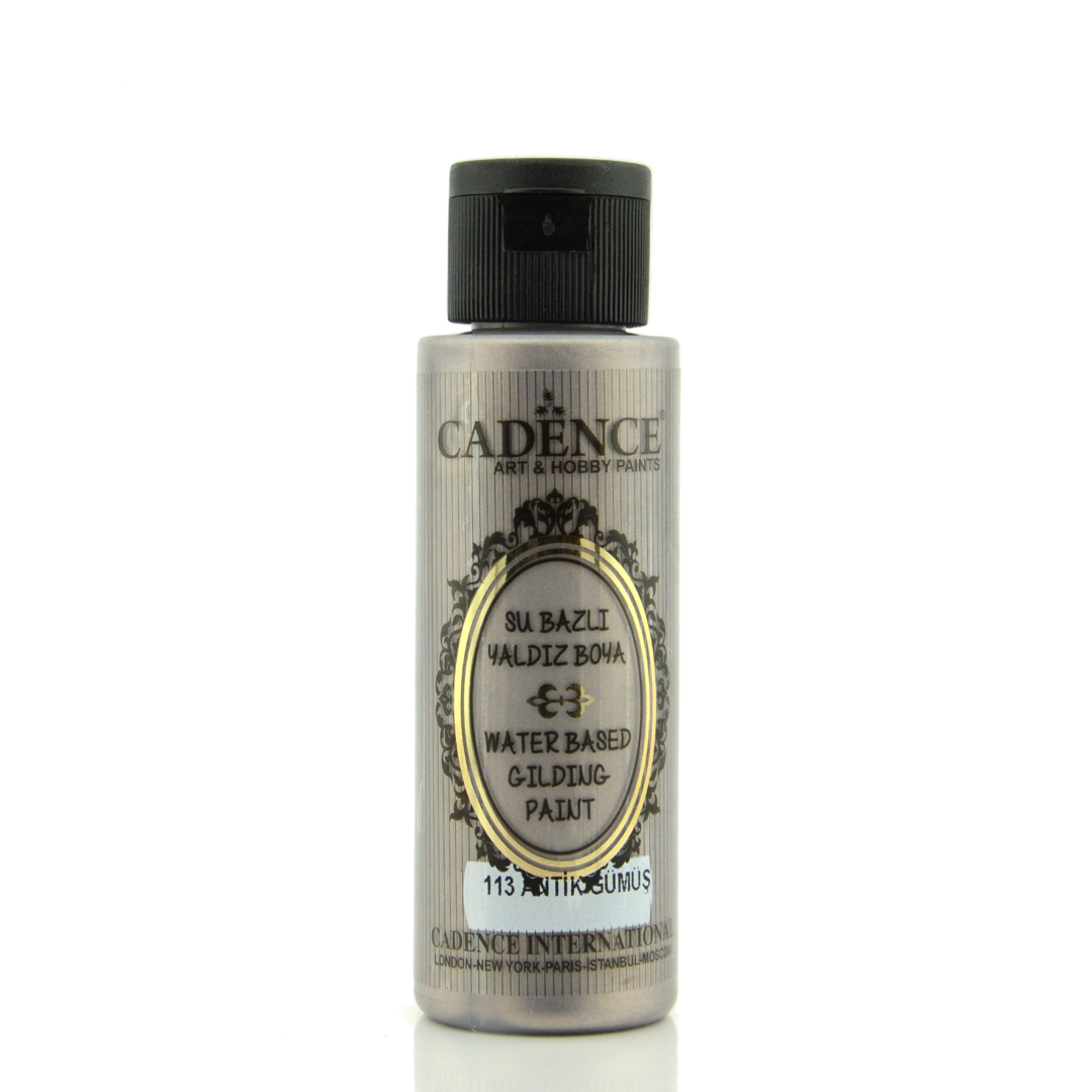 Cadence Gilding Acrylic Paint Metallic 70 ml Antique Silver