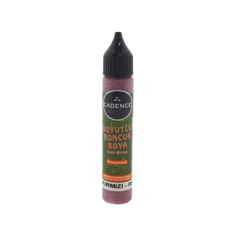 Cadence Dimensional Verf Glitter 25 ml Rood