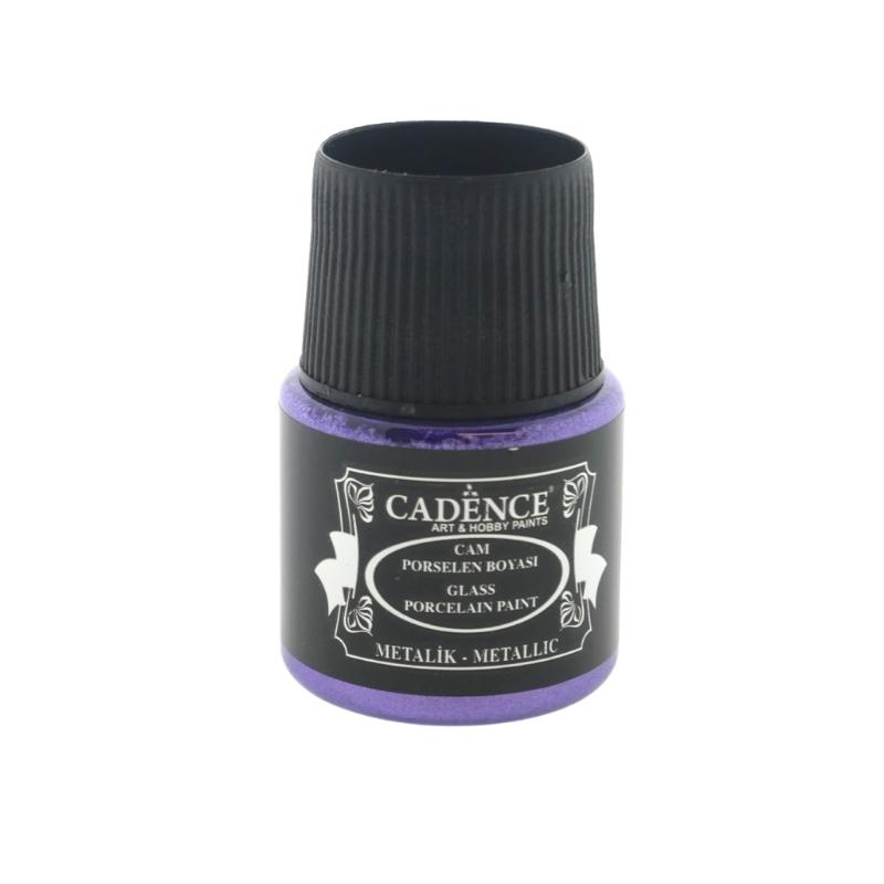 Cadence Glas- und Porzellanfarbe Metallic 45 ml Lila