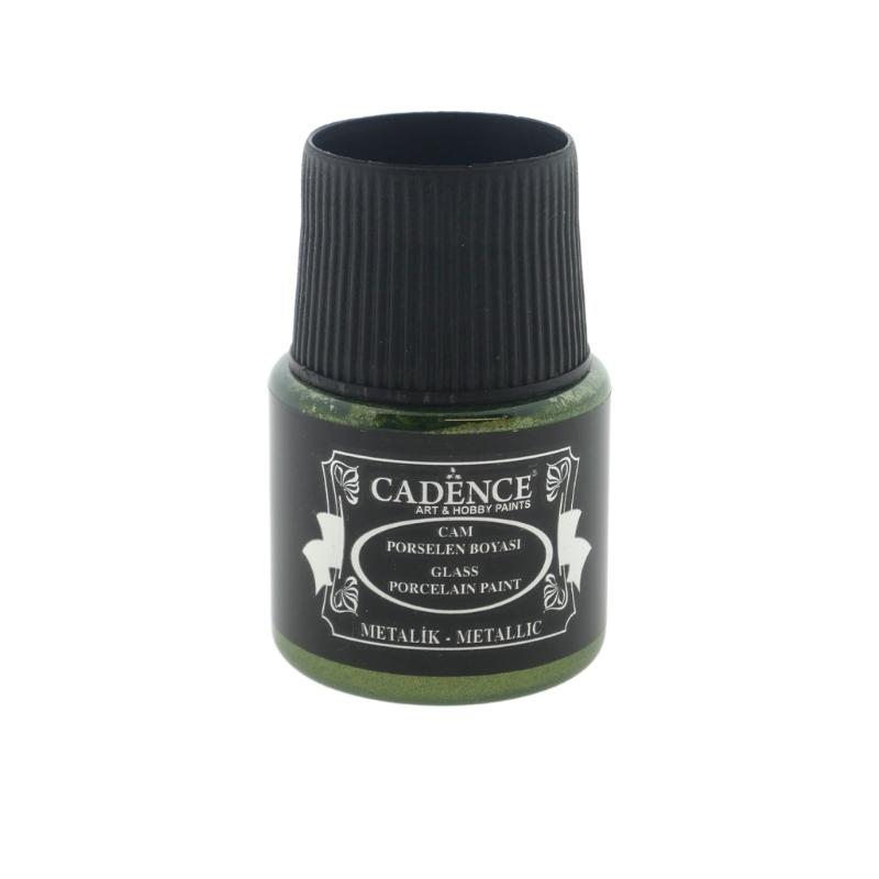 Cadence Glass and Porcelain Paint Metallic 45 ml Green