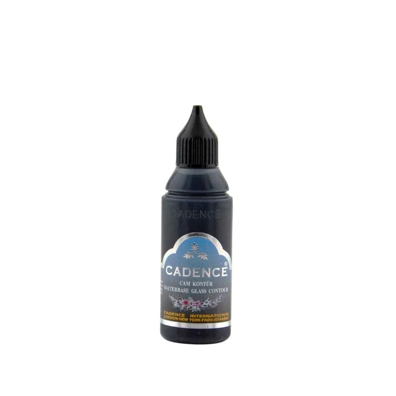 Cadence Glas- und Porzellanfarbe Kontur 50 ml Schwarz