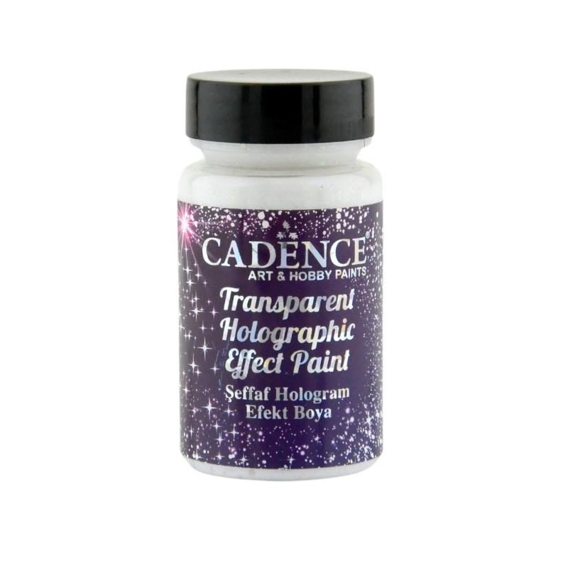 Cadence Holographic Glitter Effect Paint 90 ml Transparent