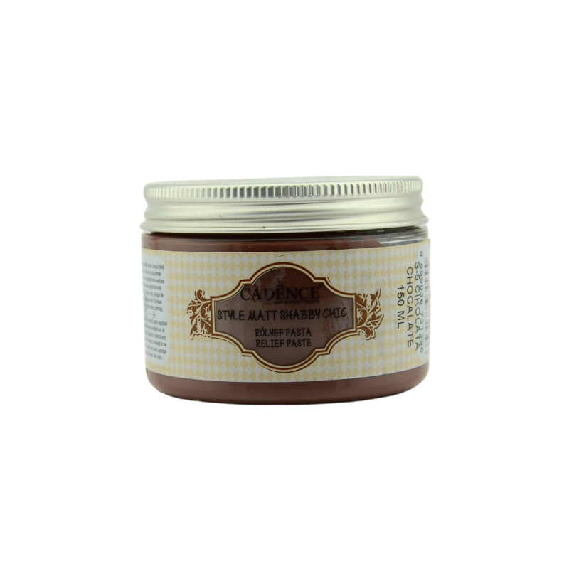 Cadence Style Mat Shabby Chic Relief Paste 150 ml Chocolate Brown