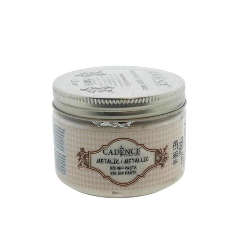Cadence Metallic Relief Pasta 150 ml Parelmoer