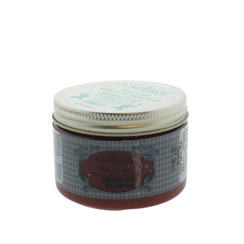 Cadence Glas Transparant Relief Pasta 150 ml Oranje