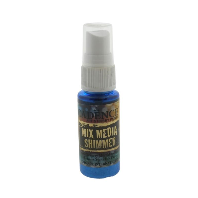 Cadence Mixed Media Shimmer Ink Spray Metallic 25 ml Blue