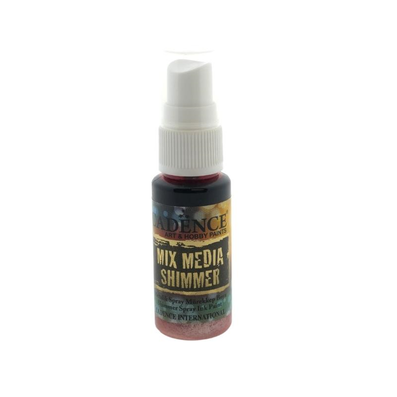Cadence Mixed Media Shimmer Ink Spray Metallic 25 ml Rot