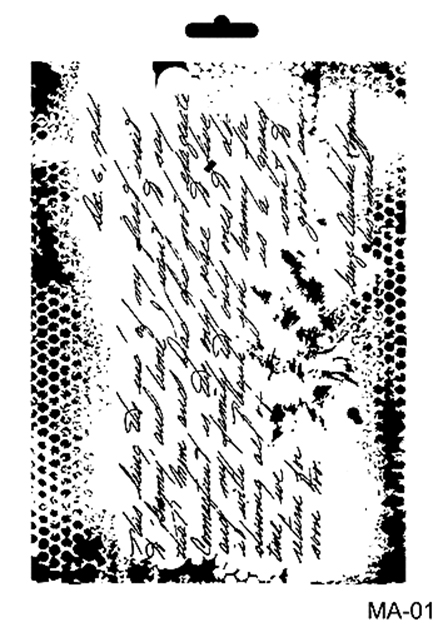 Cadence Mixed Media Schablone MA01 21x29 cm Texte