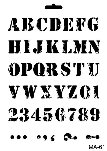 Cadence Mixed Media Schablone MA61 21x29 cm Alphabet