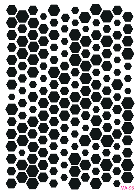 Cadence Mixed Media Stencil MA96 21x29 cm Hexagonal