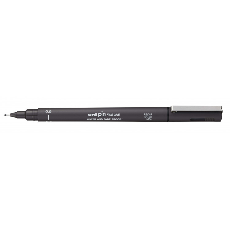 Uni Pin Fineliner Donker Grijs 0,5 mm