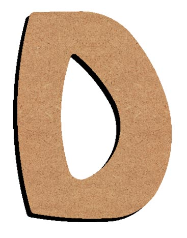 Gomille MDF-Buchstabe D 8 cm