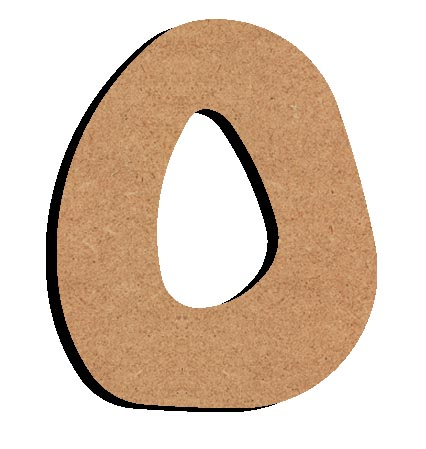 Gomille MDF Letter O 8 cm