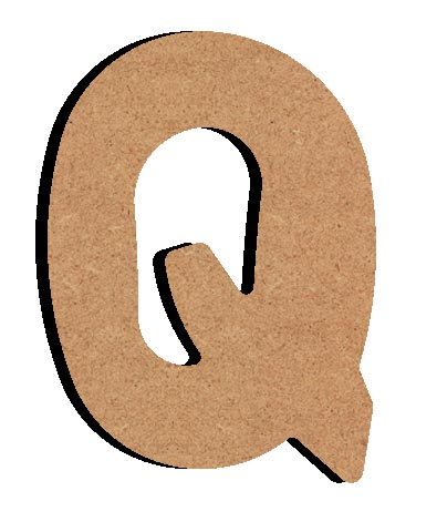Gomille MDF Buchstabe Q 8 cm
