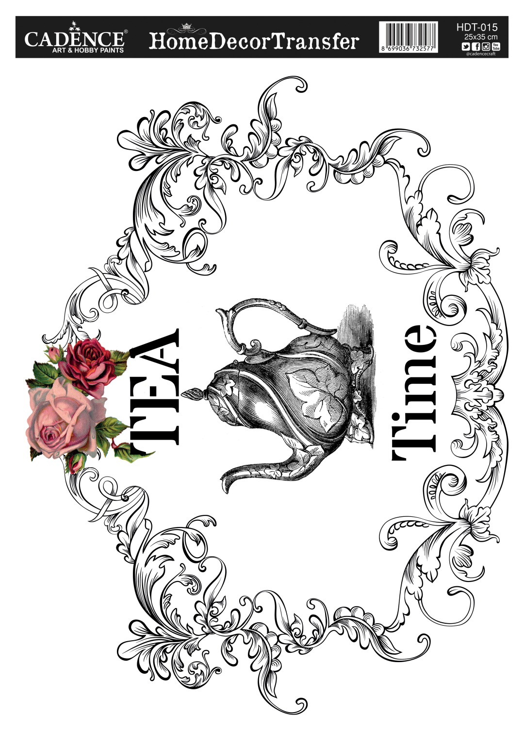 Cadence Home Deco Transfer HDT-015 25x35 cm Tea Time