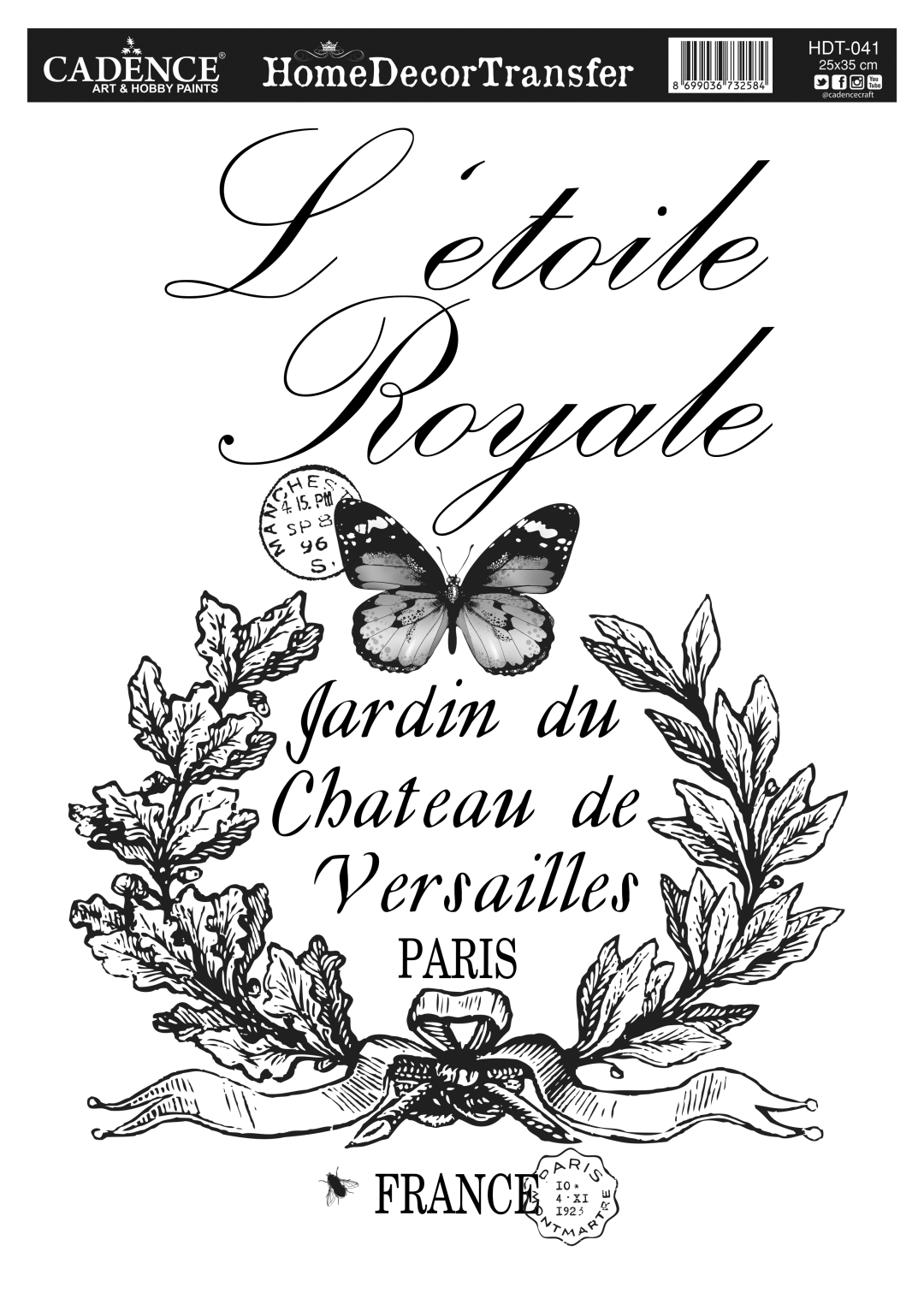 Cadence Home Deco Transfer HDT-041 25x35 cm L'etoile Royale
