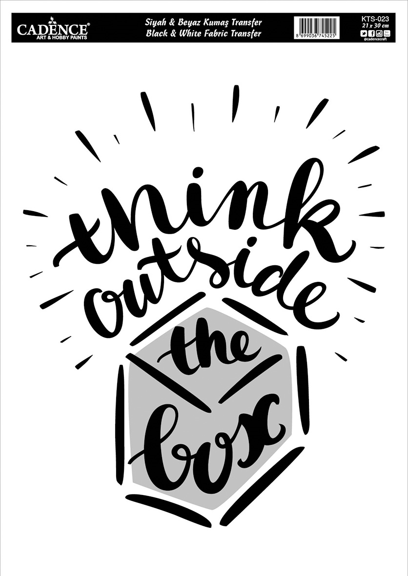 Cadence Textile Transfer KTS-023 21x30 cm Think Outside the Box