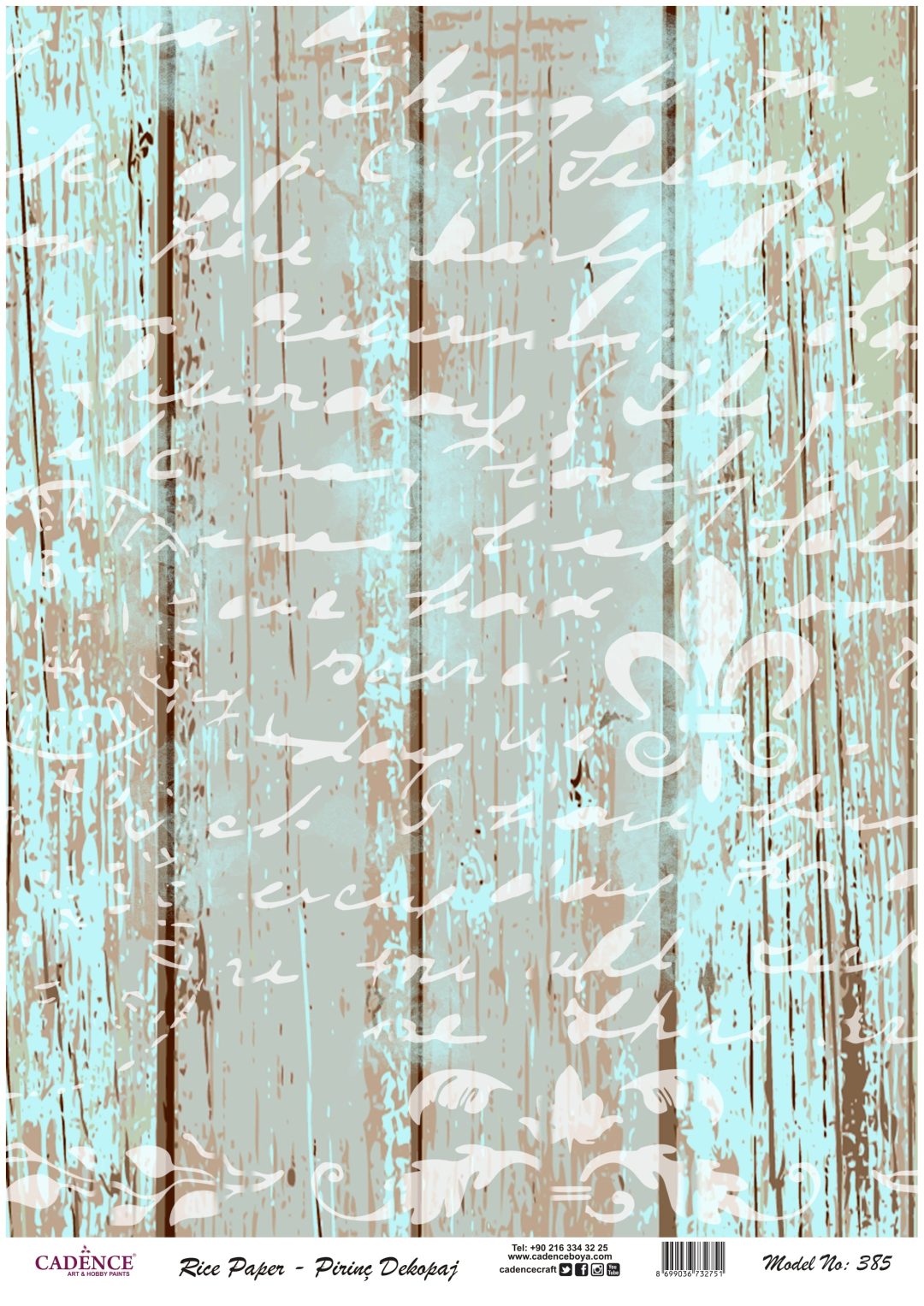 Cadence Reispapier Decoupage 385 30x42 cm Strandholz