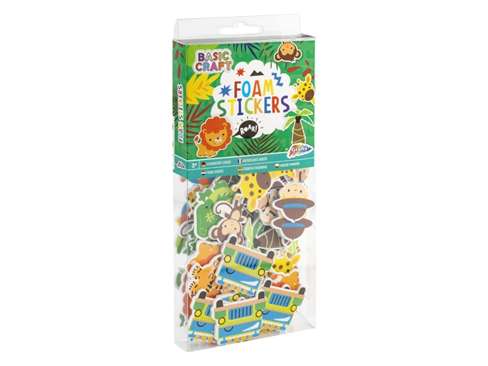Basic Craft Foam-Aufkleber Dschungeltiere