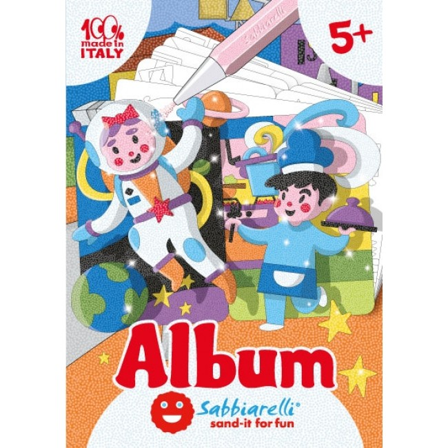 Sabbiarelli Zandschilderen Album Beroepen 15x20 cm 5 stuks
