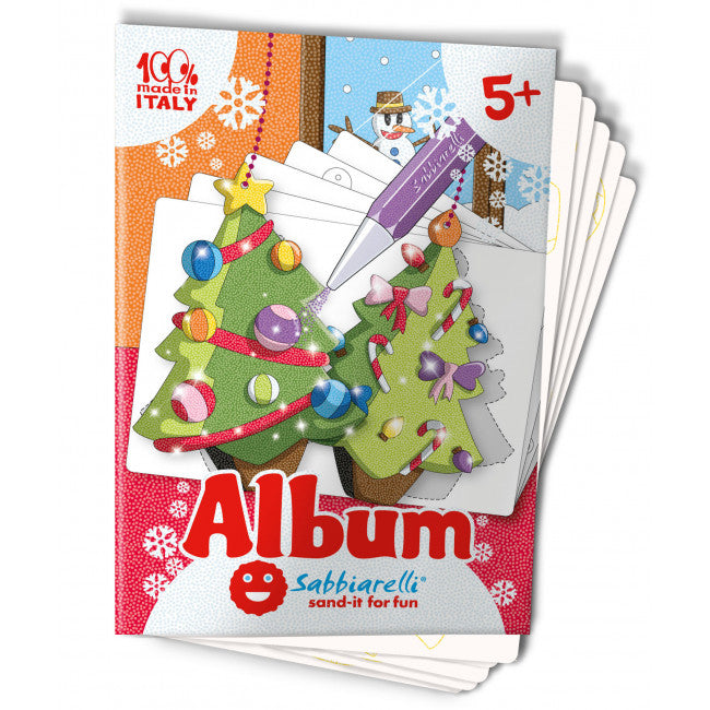 Sabbiarelli Zandschilderen Album Kerst Hangers 15x20 cm 12 tekeningen