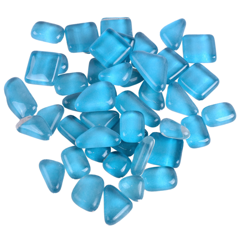 Soft Glas Polygonal Helder Lichtblauw 100 gr