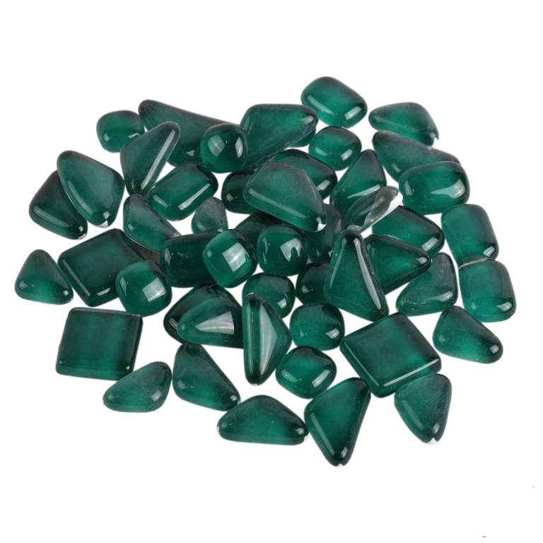 Soft Glas Polygonal Helder Kerstgroen 100 gr