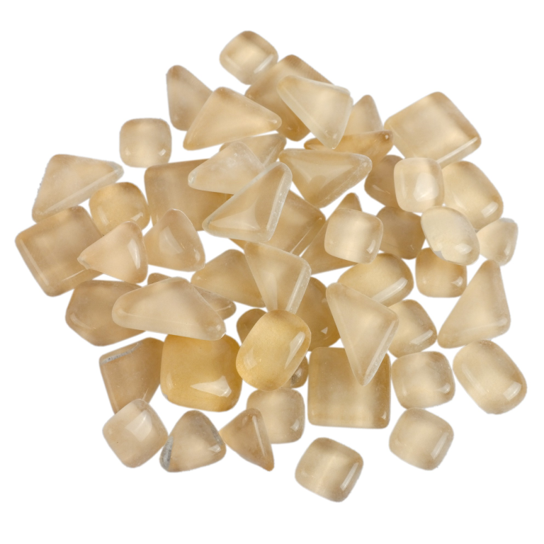 Soft Glas Polygonal Hellbraun 100 gr