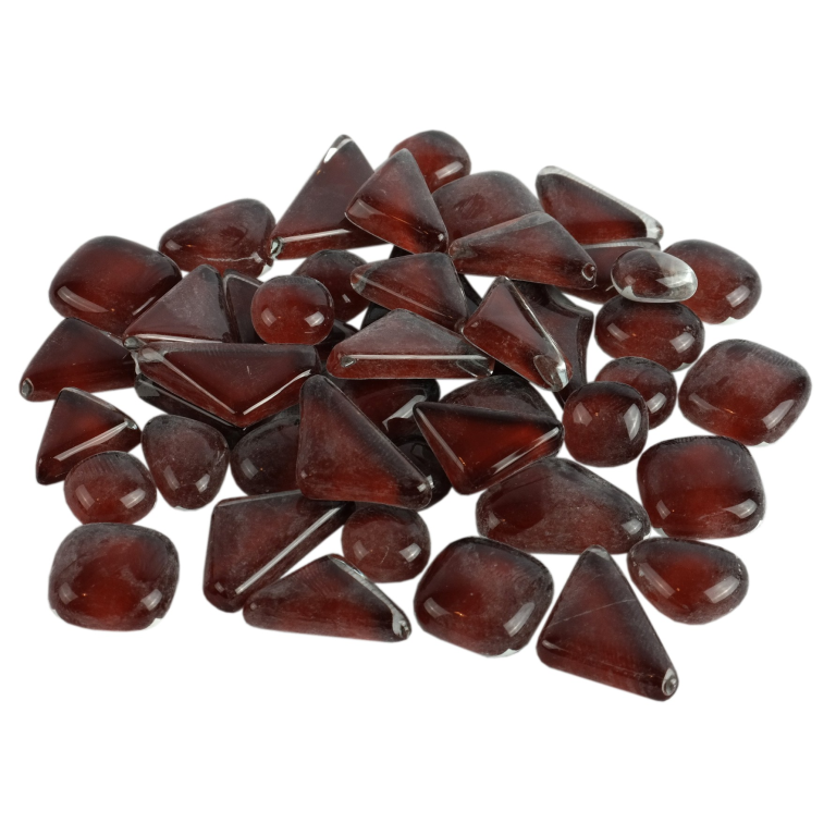 Soft Glas Polygonal Helder Donkerbruin 100 gr