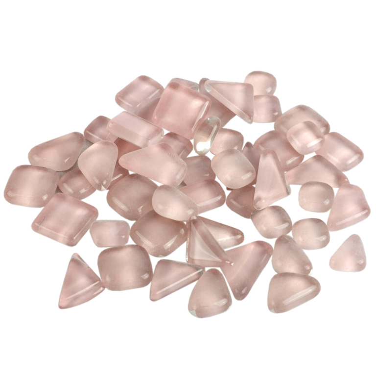 Soft Glas Polygonal Helder Roze 100 gr
