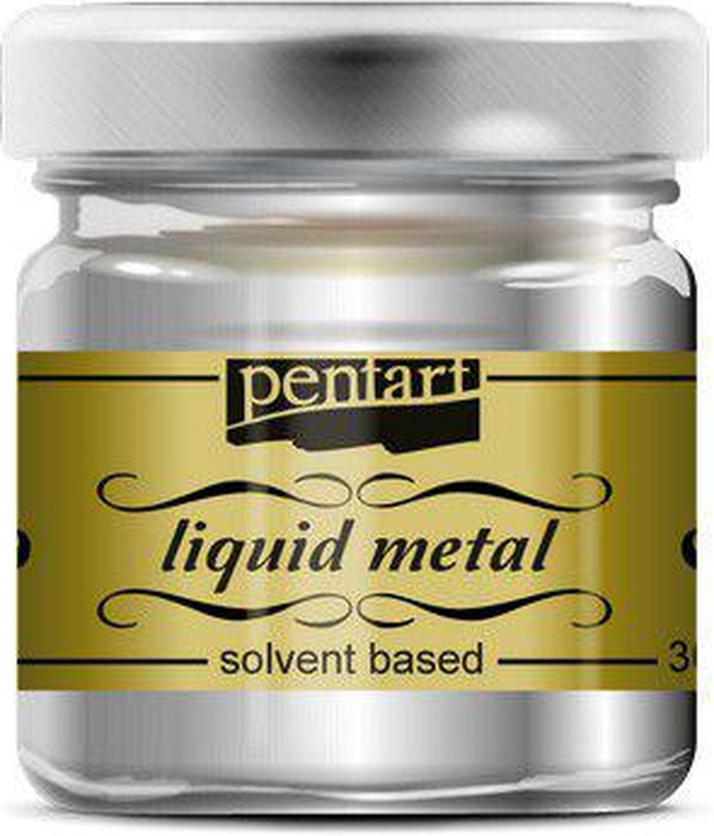 Pentart Liquid Metal Solvent Silber 30ml