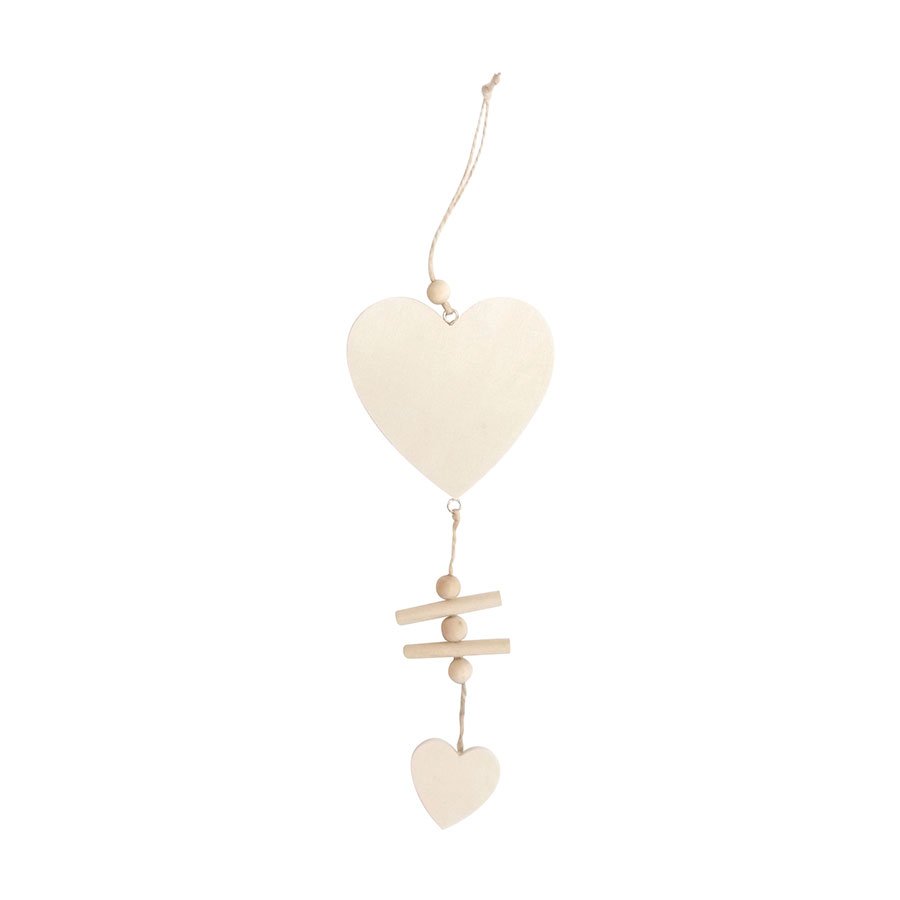 GC Houten Hart slinger 21x10 cm