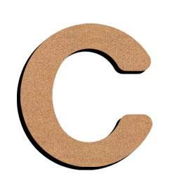 Gomille MDF Letter C 5 cm