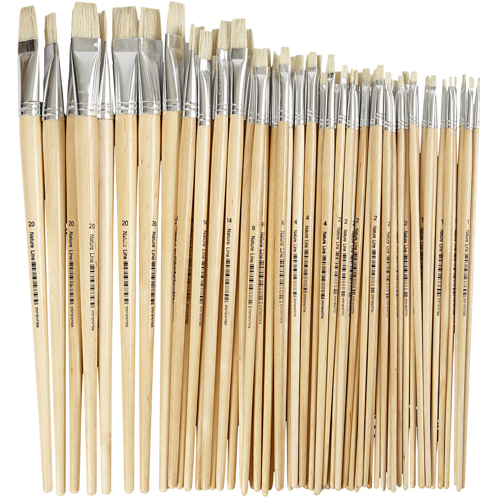 CC Nature Line brushes long handle, #1-20 64pcs