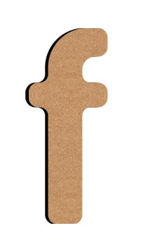 Gomille MDF Letter F 5 cm