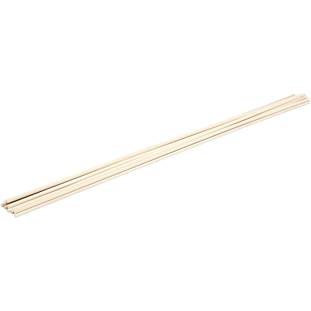 CC Holzblumenstäbe 60 cm × 6mm 10 Stück