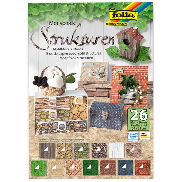 Folia Design Paper Pad - 26 Sheets - 24 x 34 cm
