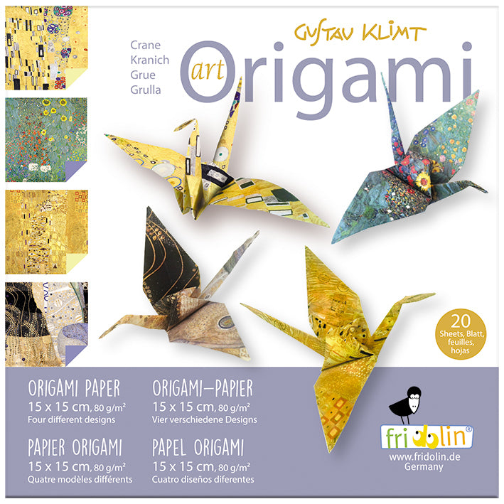 Fridolin Art Origami Set 15x15 cm 20 Blatt Gustav Klimt