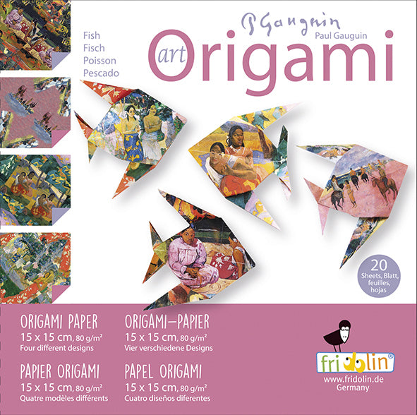 Fridolin Art Origami Set 15 x 15 cm 20 Blatt Gauguin Fische