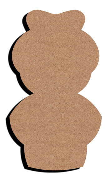MDF Figuur Kokeshi Knot 15 cm