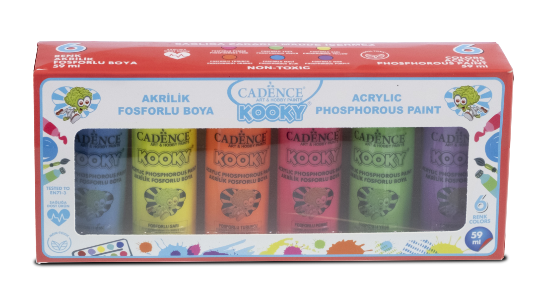 Cadence Kooky Acrylfarbe Neon Set 6x59ml