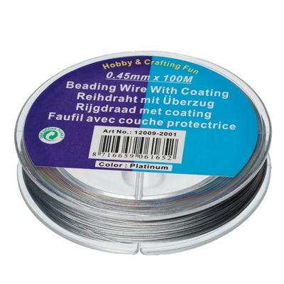 Ummantelter Draht 0,45 mm Silber 100m